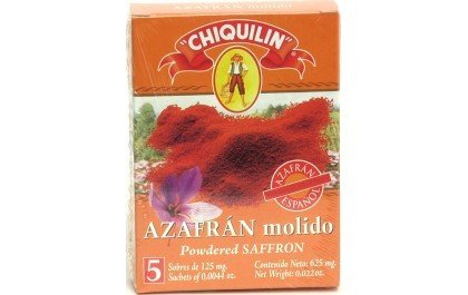 Chiquilín Saffron Powder Box - 5 Packets (625 mg)