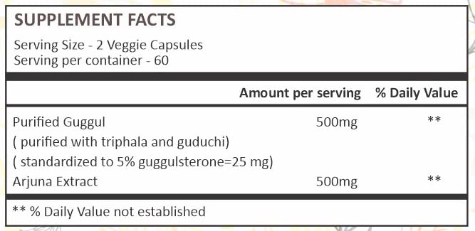 AYURFOREST Guggul with Arjuna Extract Vegetarian Capsules - 120 Count - image 4