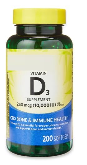 SEDLAV Vitamin D3 Supplement 10,000 IU - 200 Softgels