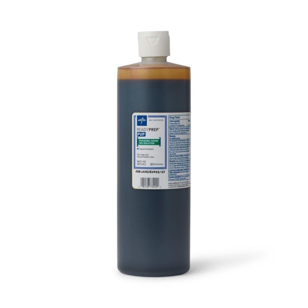 Medline Povidone Iodine Prep Solution 10% - 1 Pint