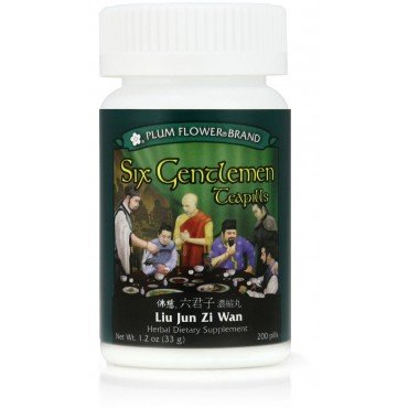 Plum Flower Six Gentlemen Teapills (Liu Jun Zi Wan) - 200 Tablets