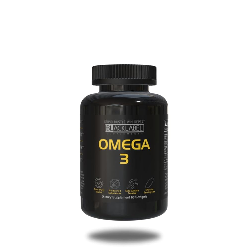 BLACKLABEL Supplements Omega 3 Fish Oil Brain Health - 60 Softgels