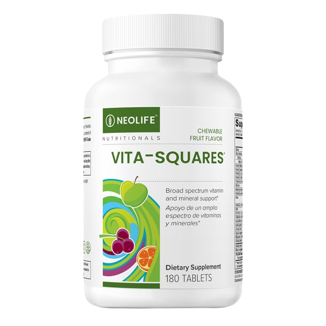NeoLife Vita-Squares Chewable Multivitamin for Kids - 180 Tablets
