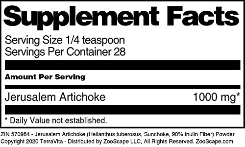 Terravita Jerusalem Artichoke Inulin Fiber Powder - 1 oz - image 4