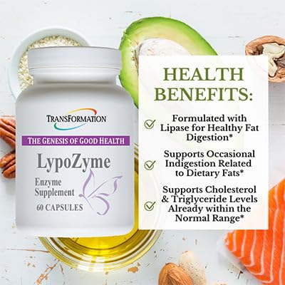 TRANSFORMATION LypoZyme Lipase Enzyme Supplement for Digestion - 120 Capsules - image 2