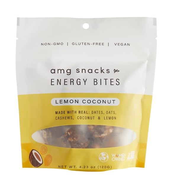 AMG Snacks Lemon Coconut Energy Bites - 6 Pack (72 Bites)