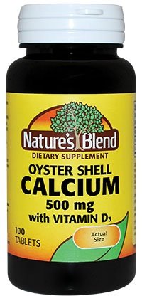 Nature's Blend Oyster Shell Calcium 500mg with Vitamin D3