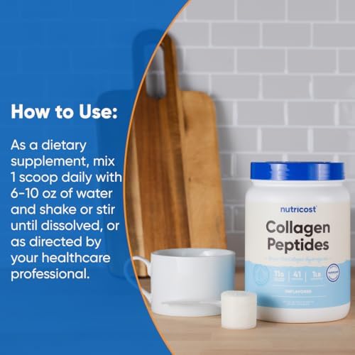 Nutricost Grass-Fed Collagen Powder 1LB (454 G) - Pure Grass Fed