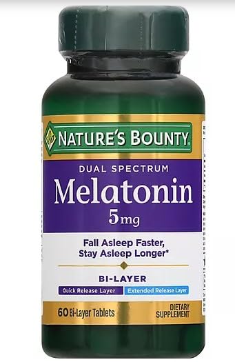 Nature's Bounty Melatonin 5 mg Bi-Layer Tablets - 180 Count