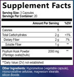 Built by Nature Psyllium Husk Capsules 1500mg Fiber Supplement
