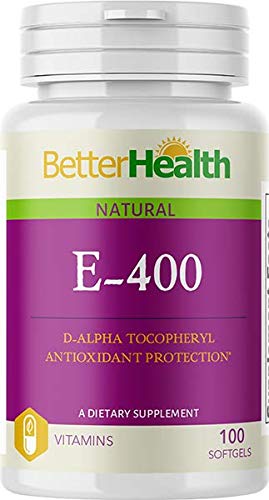 Better Health Vitamin E-400 IU D-Alpha Tocopheryl Acetate - 100 Softgels