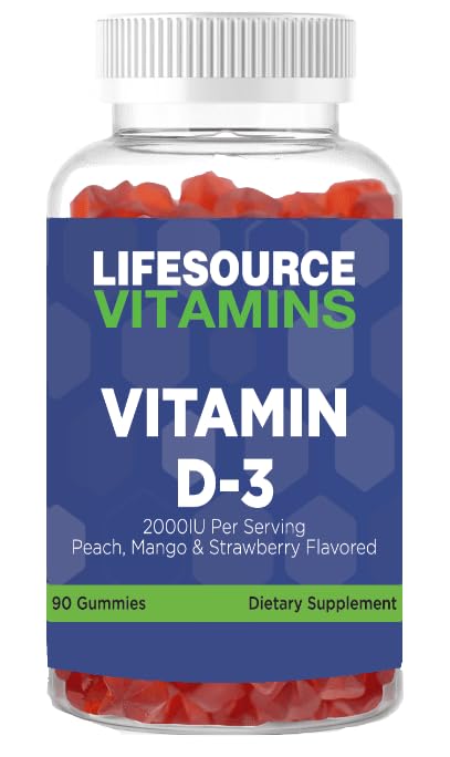 LifeSource Vitamins Vitamin D3 2000 IU - 90 Gummies