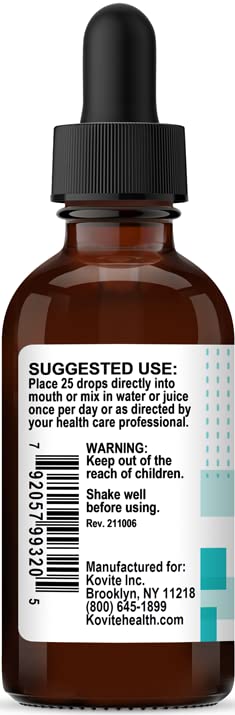 Kovite B Complex Liquid Fast Absorption Raspberry - 2 fl oz - image 2