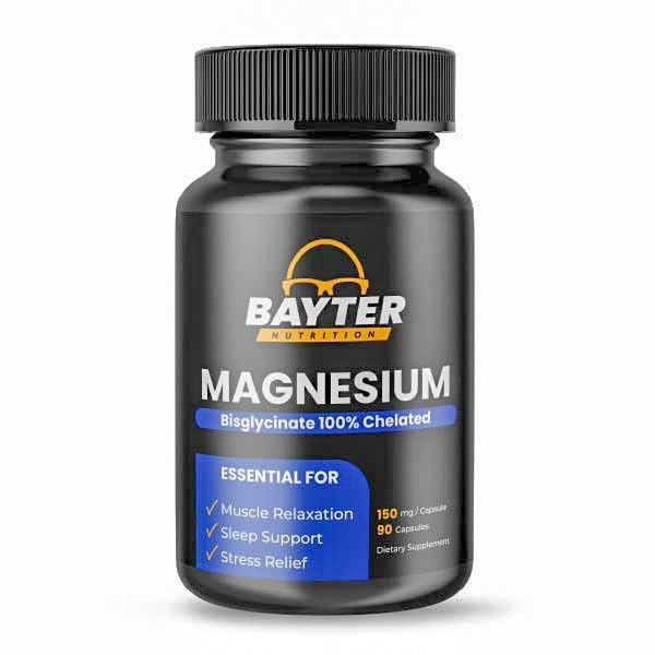 Bayter Nutrition Magnesium Bisglycinate Extra Strength - 90 Capsules