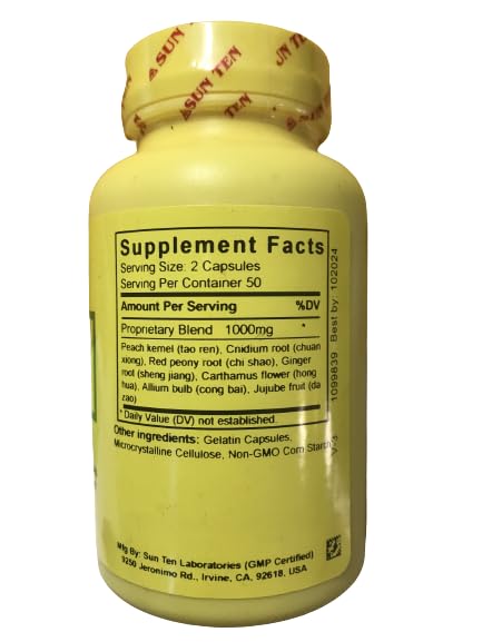 Sun Ten Tong Qiao Huo Xue Tang Herbal Formula - 100 Capsules - image 2