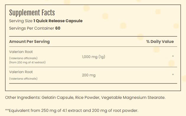 Sundance Vitamins Valerian Root 1200 mg - 180 Capsules - image 2