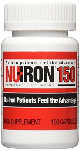 Nu-Iron 150 mg Iron Supplement - 100 Capsules