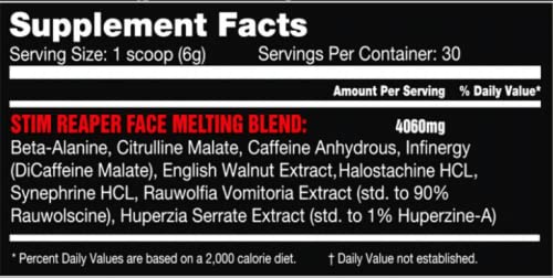 KILLER LABZ Stim Reaper Black High Stimulant Pre-Workout Powder - 30 Servings - image 2