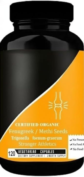 Generic Methi Fenugreek 500mg Vegetarian Capsules - 120 Count