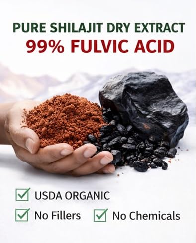 Leafy Organic Shilajit Powder Extract 99% Fulvic Acid - 100g - image 4