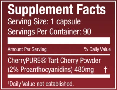 Cherry Bay Wellness Montmorency Tart Cherry 480mg - 90 Capsules - image 2