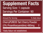 Cherry Bay Wellness Montmorency Tart Cherry 480mg - 90 Capsules - image 2