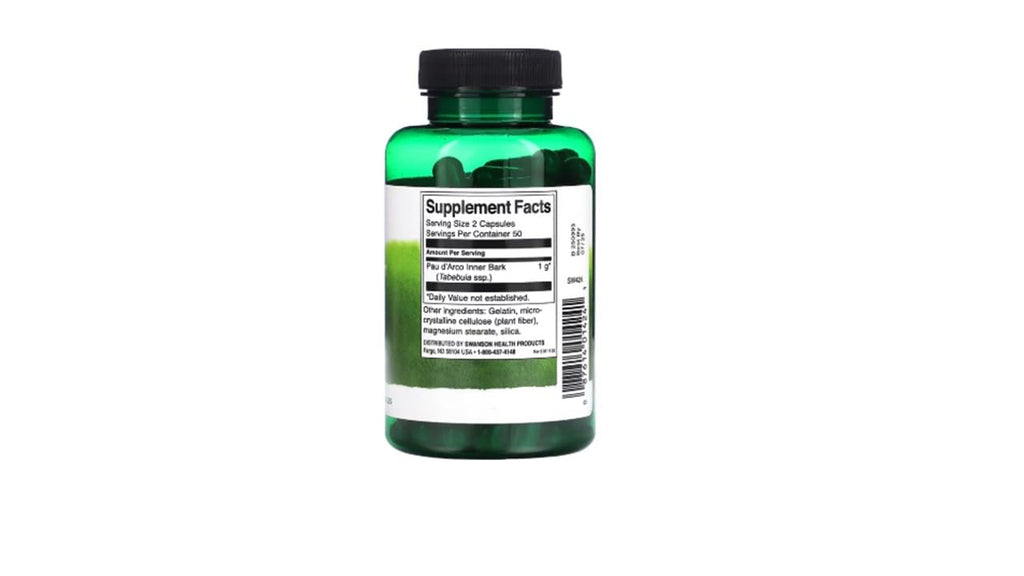 Swanson PAU d'Arco Immune Support 500 mg - 100 Capsules - image 2
