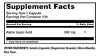 Amazing Formulas Alpha Lipoic Acid 300 mg Capsules Supplement