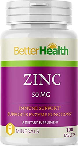 Better Health Zinc Gluconate 50 MG - 100 Tablets