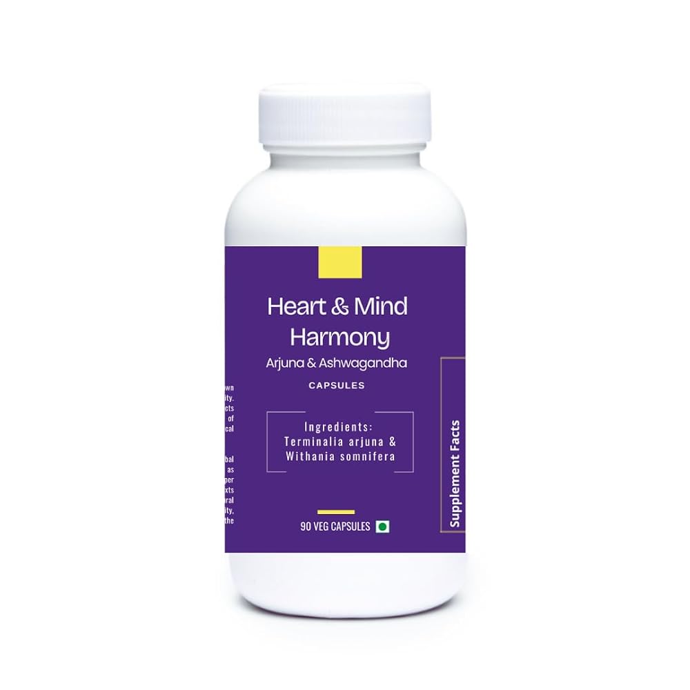 YOGIS HERBS Heart & Mind Harmony Arjuna & Ashwagandha - 90 Capsules