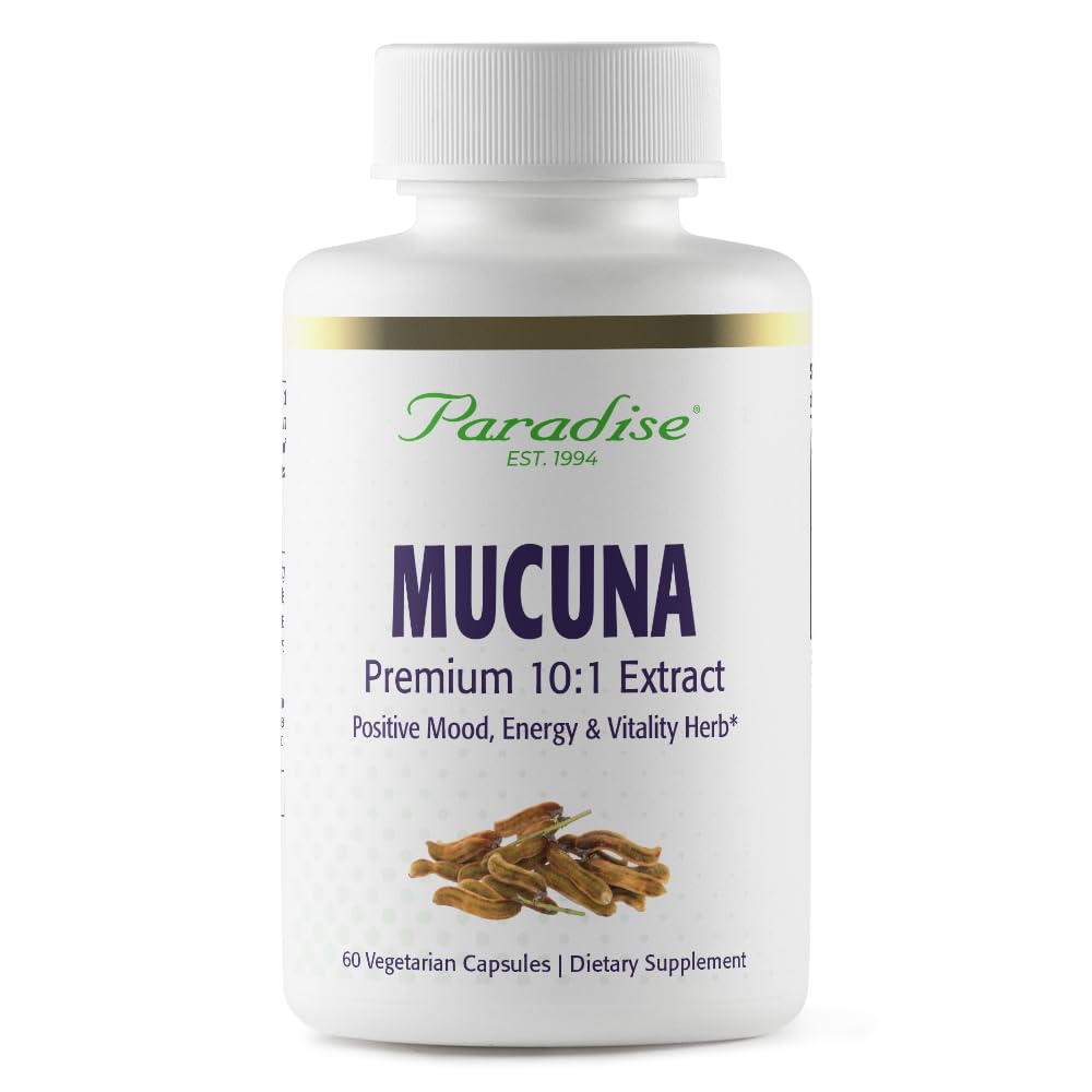 Paradise Herbs Mucuna Pruriens Extract Capsules - 60 Vegetarian Capsules