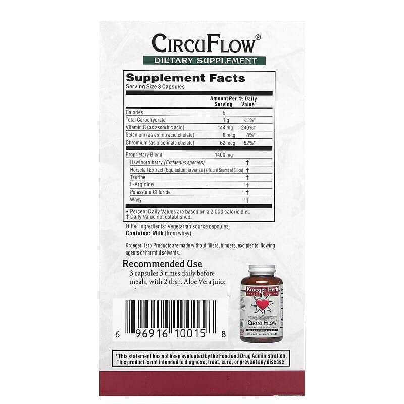Kroeger Herb Circuflow Capsules for Heart Support - 270 Count (Pack of 2) - image 3