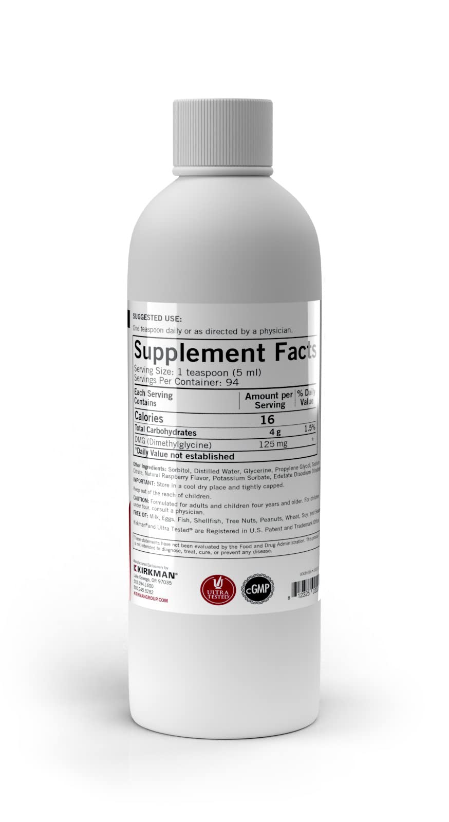 Kirkman DMG Dimethylglycine Liquid Immune Support - 16 Fl Oz - image 2