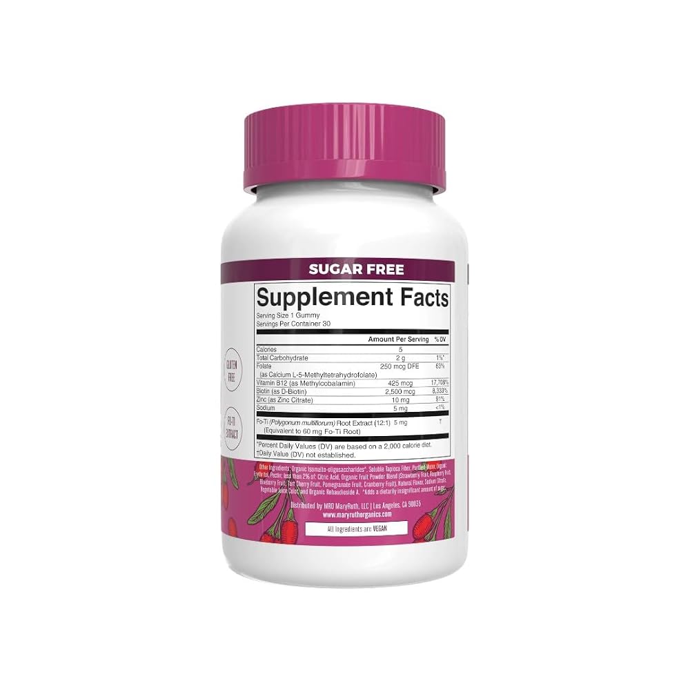 MARYRUTH'S Biotin Gummies Goji Berry - 30 Count - image 4