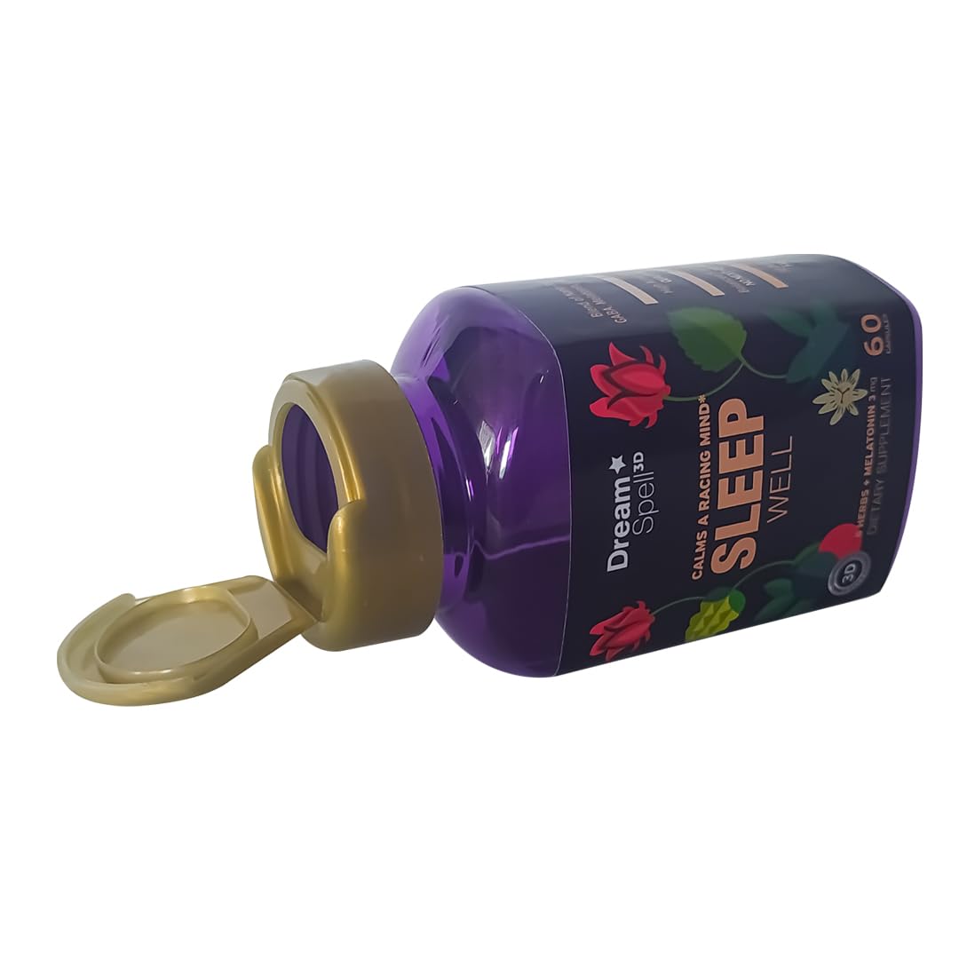 Dream Spell 3D Natural Sleep Aid with Melatonin & GABA - 60 Capsules - image 2