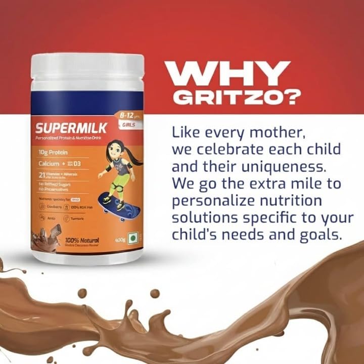 Goldy SuperMilk 8-12y Girls Protein Powder for Growth - 400 g - image 3