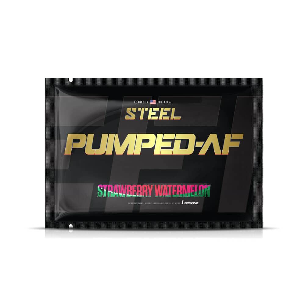 Steel Supplements Pumped-AF Pre-Workout Powder Blue Raspberry - 1 Pack
