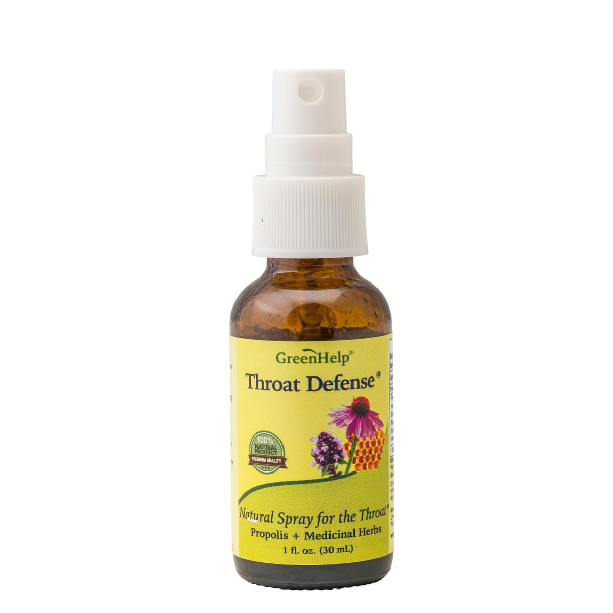 Salem Botanicals Green Help Throat Defense Herbal Spray - 1 Fl Oz