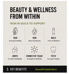 Beautifully Bamboo Silica Extract Powder Hair, Skin & Nails - 150 Servings - image 4