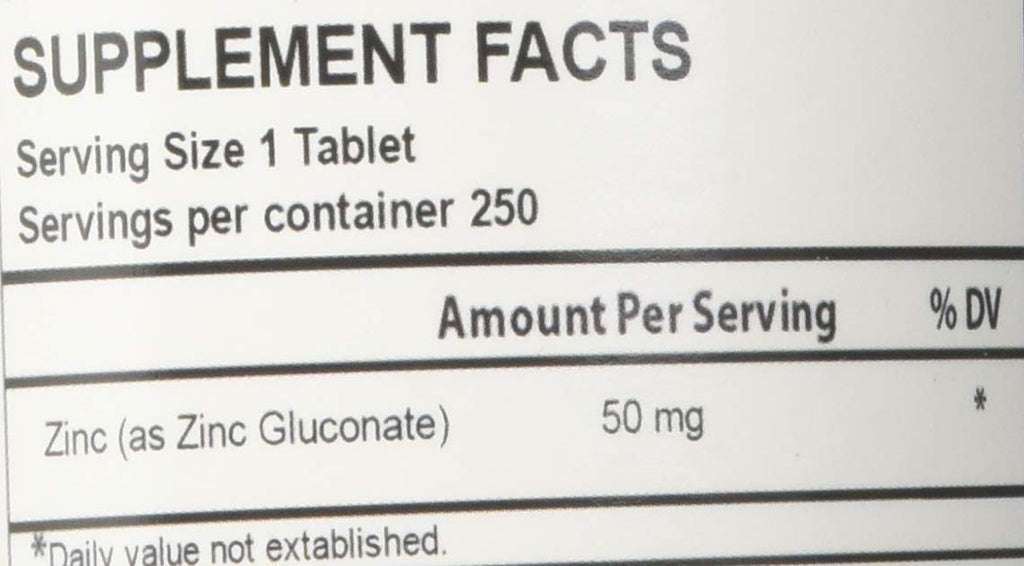 Biotech Nutritions Zinc Gluconate 50 mg - 250 Tablets - image 4