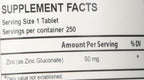 Biotech Nutritions Zinc Gluconate 50 mg - 250 Tablets - image 4