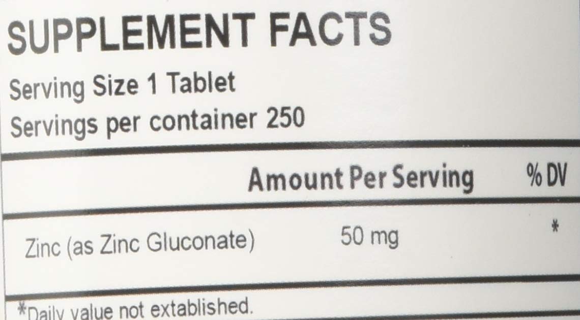 Biotech Nutritions Zinc Gluconate 50 mg - 250 Tablets - image 4