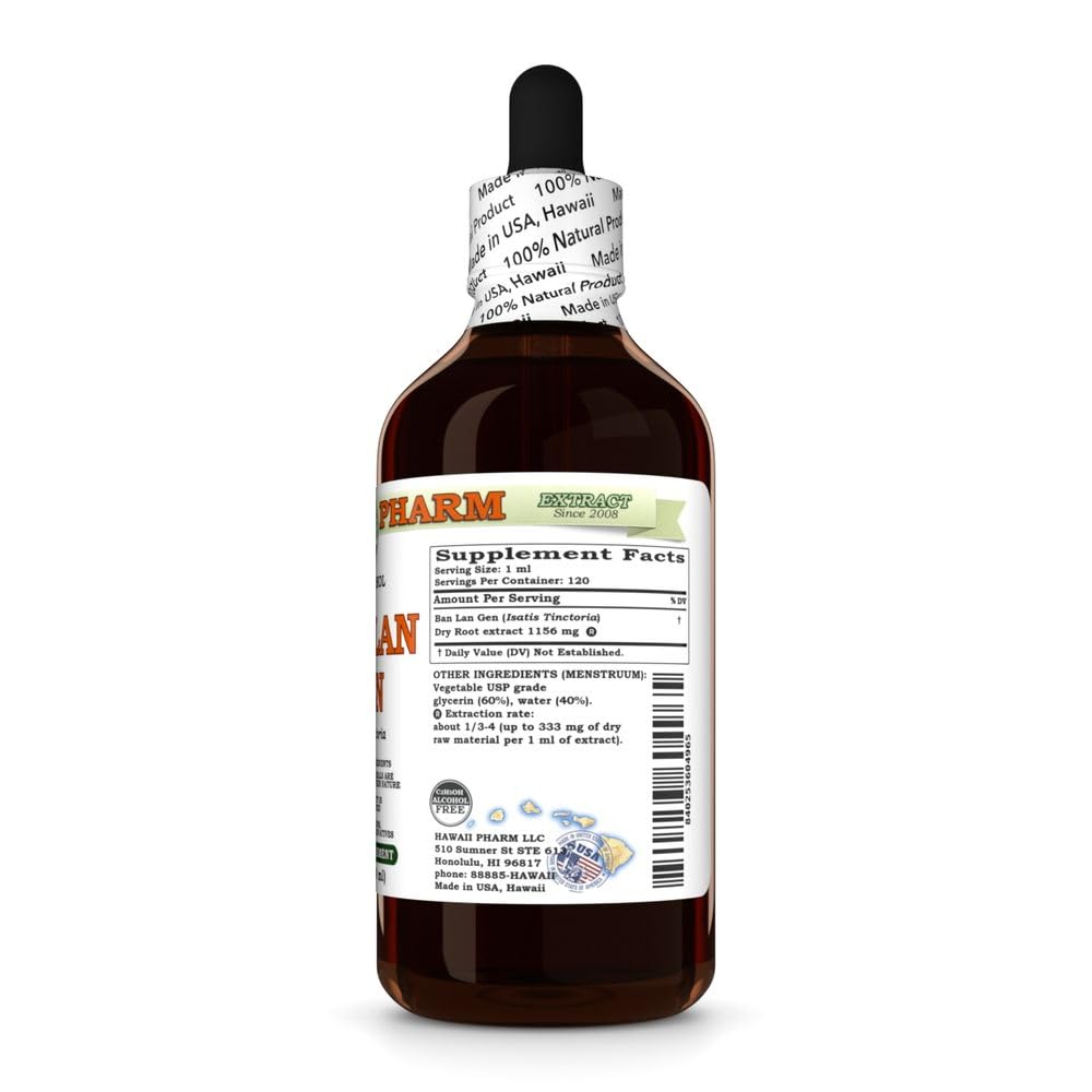 Hawaii Pharm Ban LAN Gen (Isatis tinctoria) Root Alcohol-Free Extract
