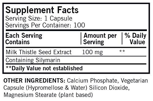 Kirkman Milk Thistle 100 mg - 100 Vegetarian Capsules - image 3