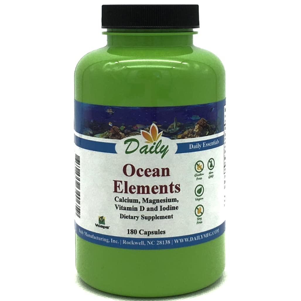 Daily Manufacturing Ocean Elements Calcium Magnesium - 180 Capsules