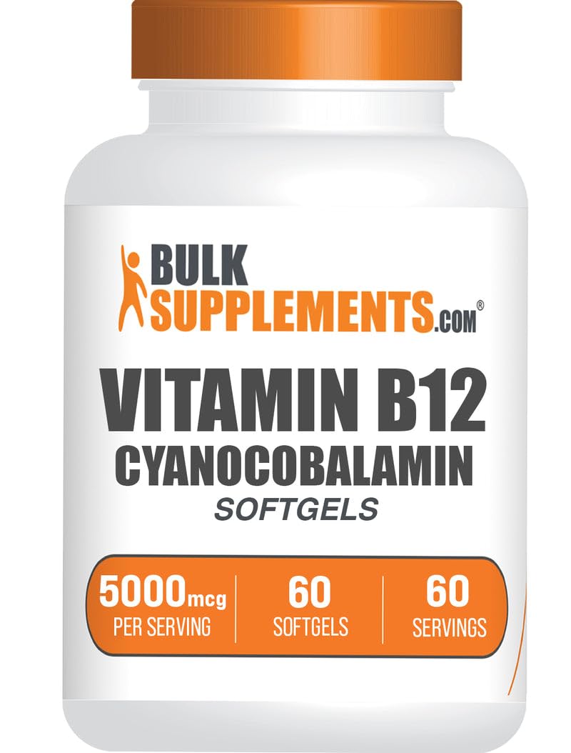 BulkSupplements.com Vitamin B12 5000mcg Softgels, Cyanocobalamin