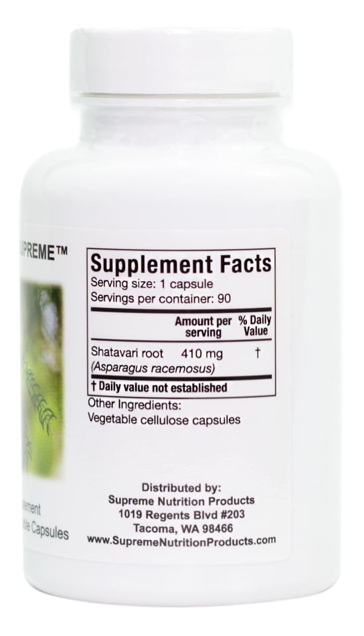 Supreme Nutrition Shatavari Supreme - 90 Vegetarian Capsules - image 3