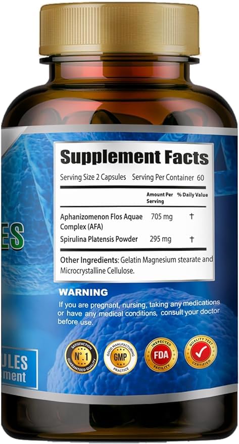 VITAMISAN Blue Green Algae AFA Stem Cell - 240 Capsules - image 3