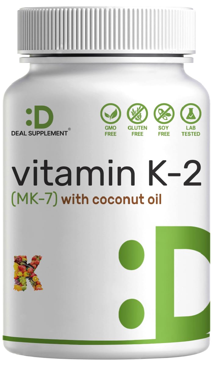 Deal Supplement Vitamin K2 MK-7 200mcg Bone Support - 240 Softgels