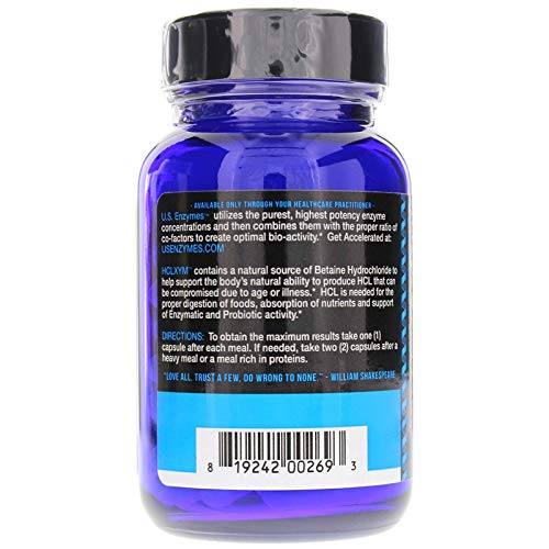 USAEnzymes HCL-XYM Betaine HCL Digestive Enzyme - 93 Capsules - image 2